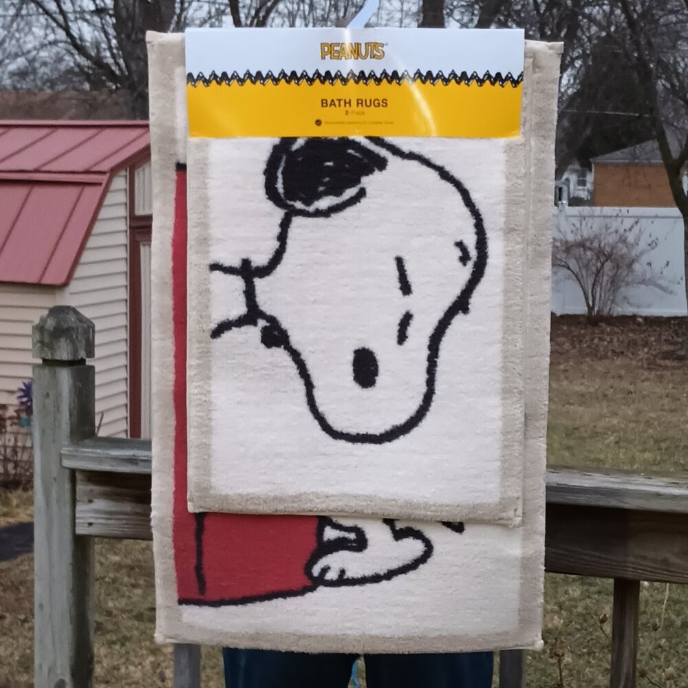 NWT & HTF ~ THE BIG ONE Peanuts 2-Pack Bathroom Rugs - Picture 3 of 16
